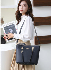 Set 6 Genți Elegant Black - Piele ecologică fină, Accente Aurii