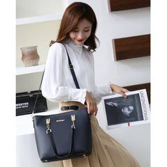 Set 6 Genți Elegant Black - Piele ecologică fină, Accente Aurii