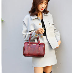 Set 6 Genți Burgundy - Piele Ecologică, Accente Aurii