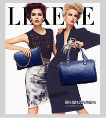 Set 5 Genți Royal Blue, Piele ecologică, accente aurii