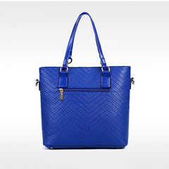 Set 6 Genti din Piele Ecologica, Model Chevron, Albastru