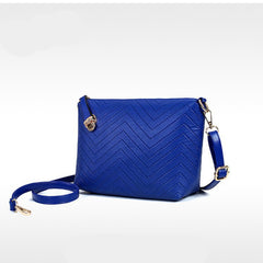 Set 6 Genti din Piele Ecologica, Model Chevron, Albastru