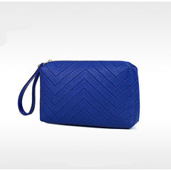 Set 6 Genti din Piele Ecologica, Model Chevron, Albastru