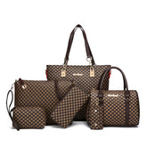 Set 6 Genti din Piele Ecologică, Cafea