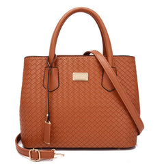 Set 6 Genti Tesătură din Piele Ecologică Maro