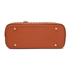 Set 6 Genti Tesătură din Piele Ecologică Maro