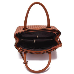 Set 6 Genti Tesătură din Piele Ecologică Maro