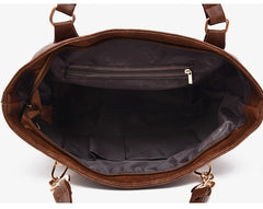 Set 6 Genti din Piele Ecologica, Model Texturat, Maro