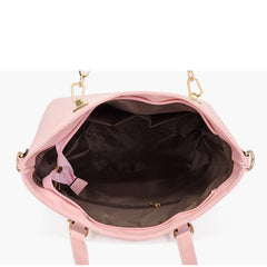 Set 6 Genti din Piele Ecologica, Model Lucios, Roz-pal