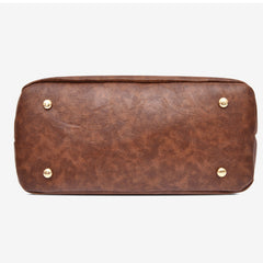 Set 6 Genti din Piele Ecologica, Model Texturat, Maro