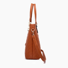 Set 6 Genti din Piele Ecologica, Model Impletit, Roz